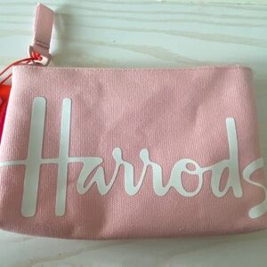 Harrods Small Cotton Logo Pouch